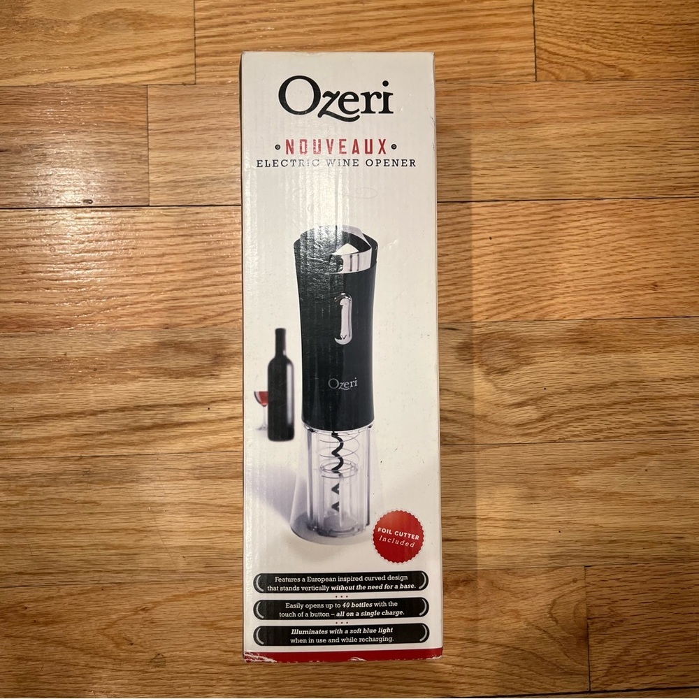 OZERI NOUVEAUX Electric Wine Opener & Foil Cutter NWT - Picture 4 of 4